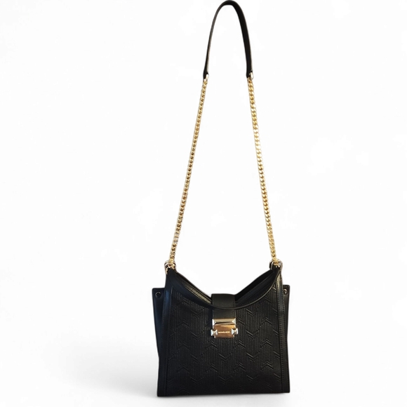 Black Michael Kors Whitney Quilted Chain Shoulder Bag - Picture 9 of 12